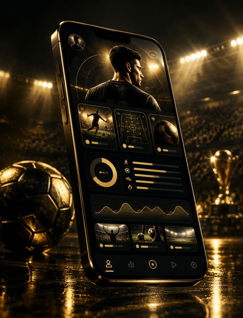 Tela do app INGLONDON SPORT com painel de desempenho
